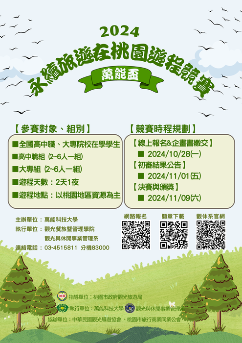 2024萬能盃全國『永續旅遊在桃園』遊程規劃競賽圖片